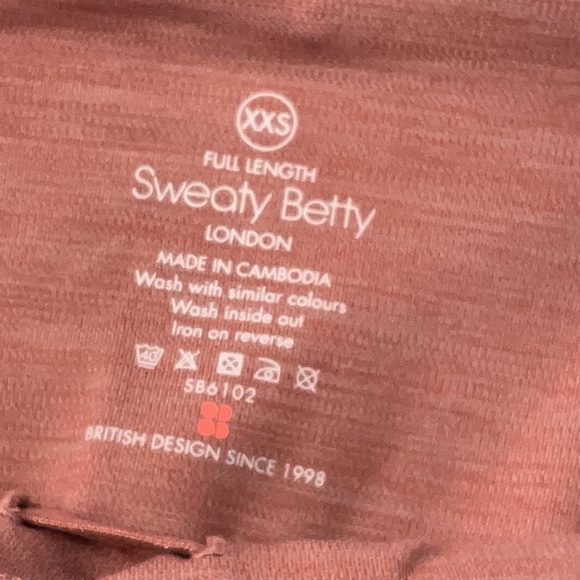 Sweaty Betty Disco Metallic Leggings Size XXS Red Pink Terrazzo Foil Full Length - Picture 7 of 9